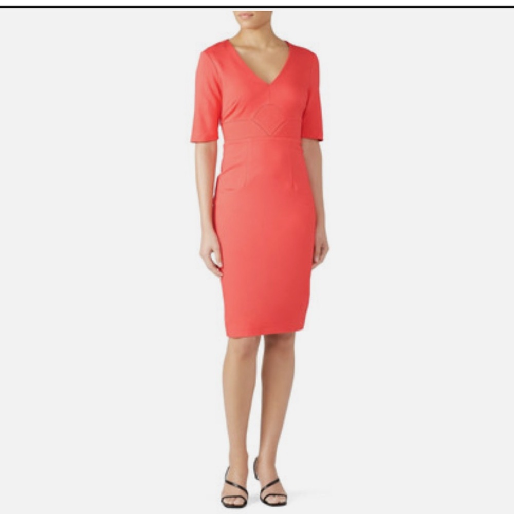 Trina Turk Coral Ashton Sheath Dress Size 6
